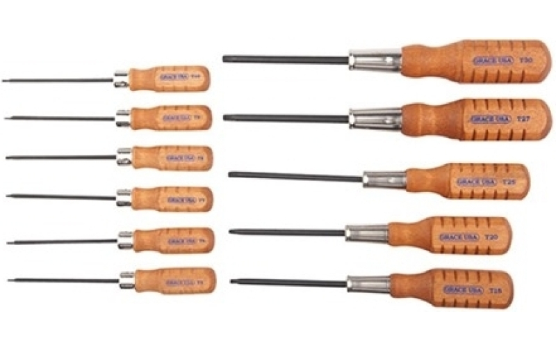 Grace Usa 11 piece star screwdriver set